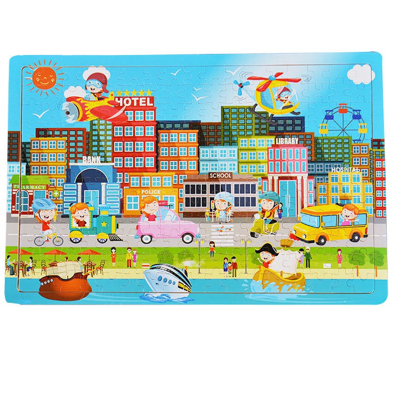 Tranh Ghép Hình Cho Bé 104-204 Miếng Ghép Giúp Tăng Tư Duy Chí Tưởng Tượng Cho Bé