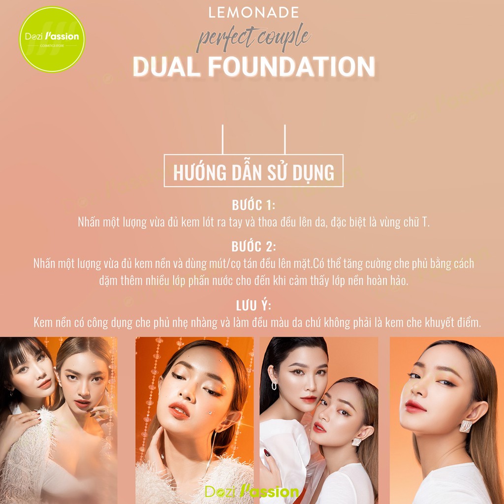 Kem Nền Lemonade Che Phủ Tốt, Lâu Trôi - Lemonade Perfect Couple Dual Foundation 30g