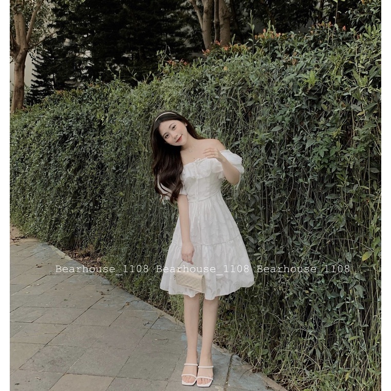 🍑 ĐẦM VÁY CÔNG CHÚA SANG CHẢNH MÀU TRẮNG, HỒNG * BABI * | BigBuy360 - bigbuy360.vn