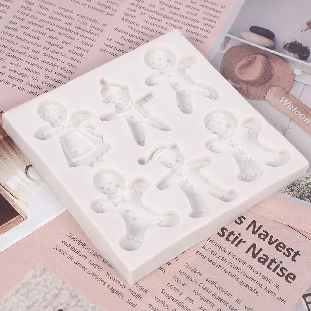 Khuôn Silicone Tạo Hình Làm Bánh Kẹo Hình Giáng Sinh 3D DIY