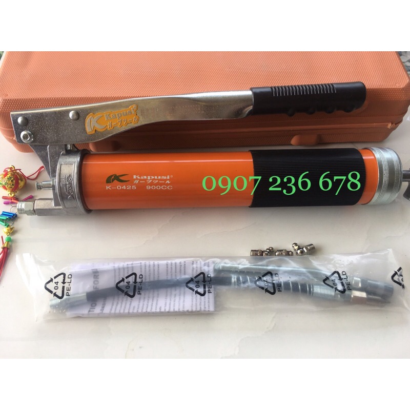 Bơm Mỡ Bò Kapusi Cao Cấp 400cc, 600cc, 900cc, Bơm Mỡ Cầm Tay