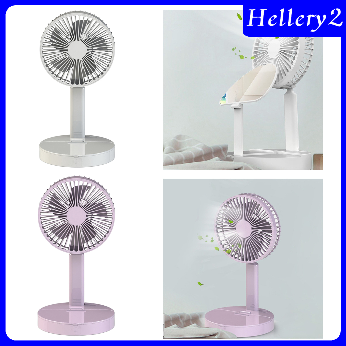 [HELLERY2]Mini USB Hand Held Desk Fan Tabletop Personal Fan Air Cooling