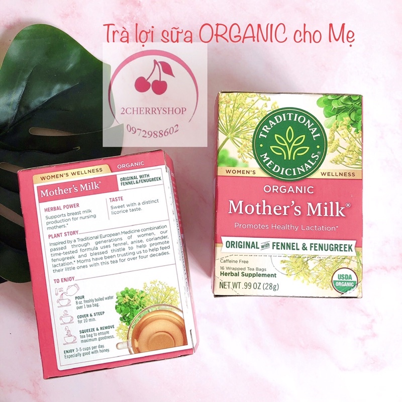 TRÀ LỢI SỮA MORTHER’s MILK CHO MẸ SAU SINH (16 gói) date 2026