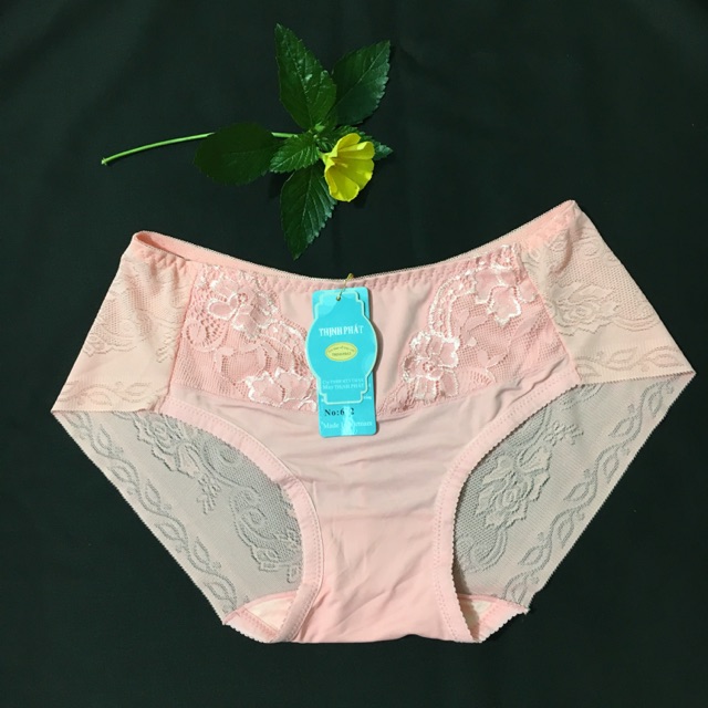 Quần lót nữ thun lạnh phối voan Thịnh Phát set 10c