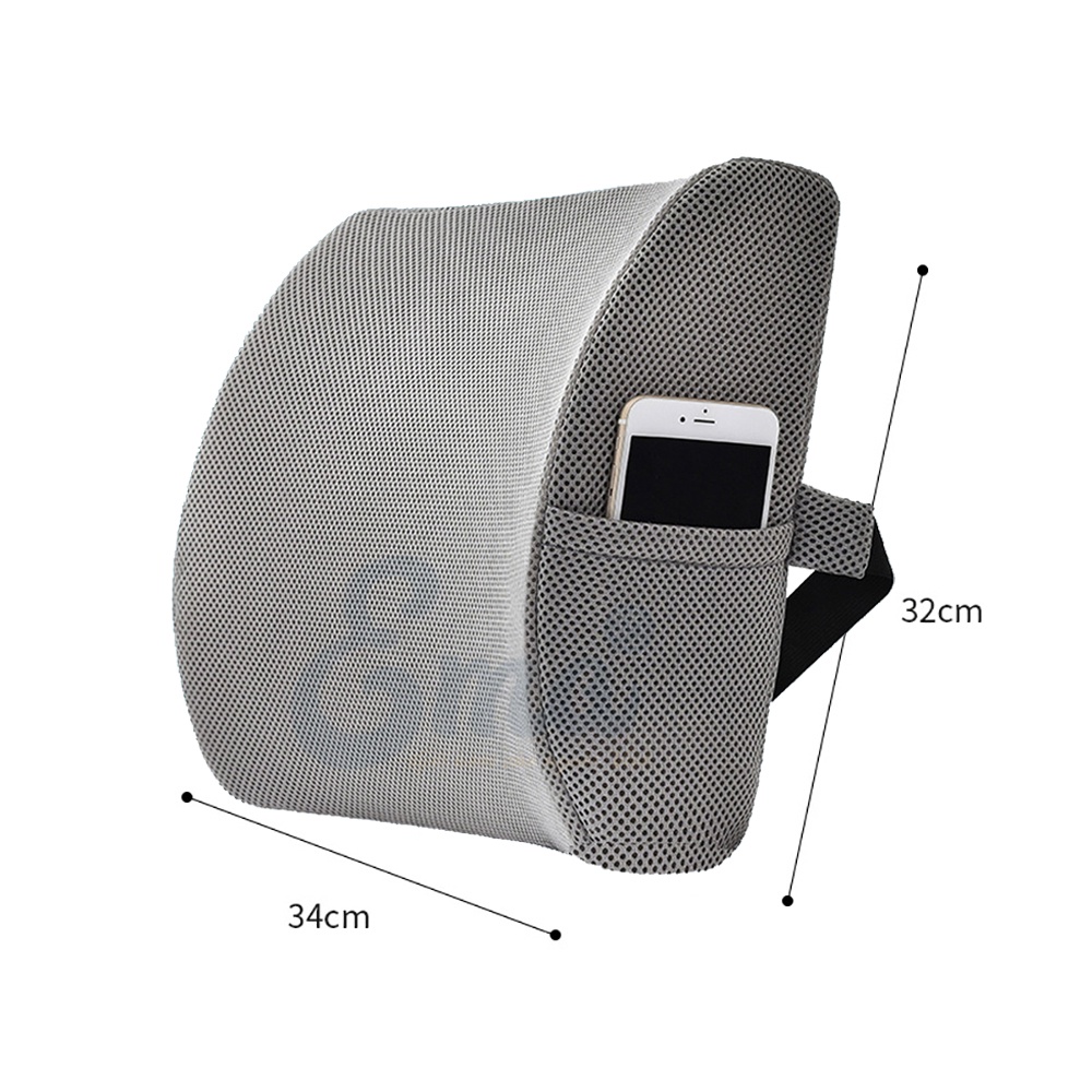 Bộ gối tựa lưng có gel lạnh &amp; đệm lót ghế chống trĩ thế hệ 2 cho dân văn phòng SP11 EMA