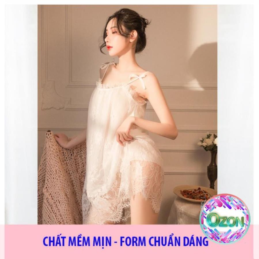 [REN XỊN - MỀM - FORM CHUẨN] ♥Ảnh Thật♥4 màu Váy Ngủ Xuyên Thấu B1023 Đầm Công Chúa Voan Ren Cao Cấp Quảng Châu