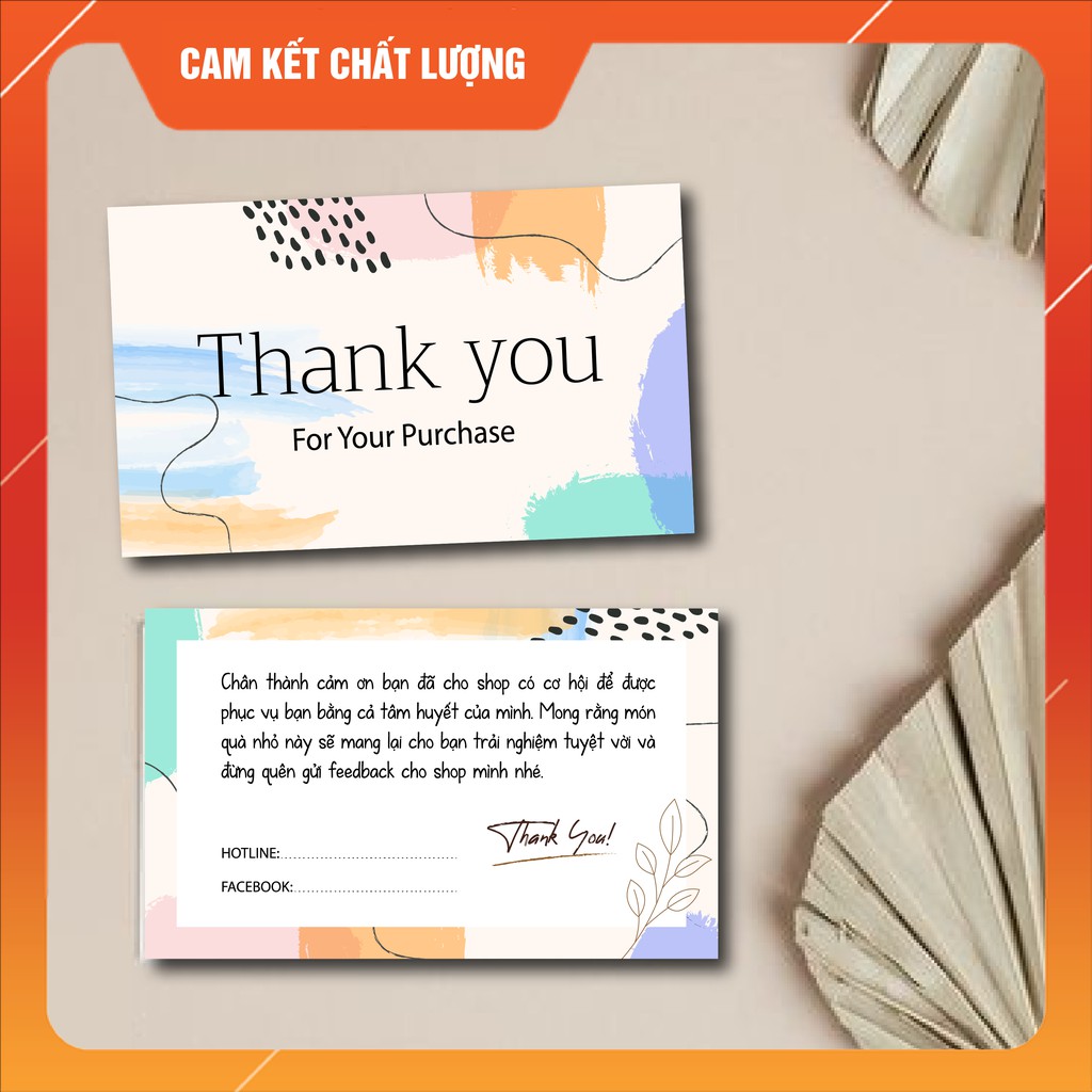 COMBO 100 card]thiệp cảm ơn, Thank you card, card visit