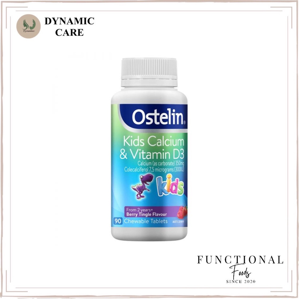 Viên nhai ostelin bổ sung canxi và vitamin d Ostelin kids calcium & vitamin D3 90 viên của Úc