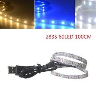 Dây đèn LED 5V 2835 60SMD / 100cm ánh sáng trắng / xanh dương