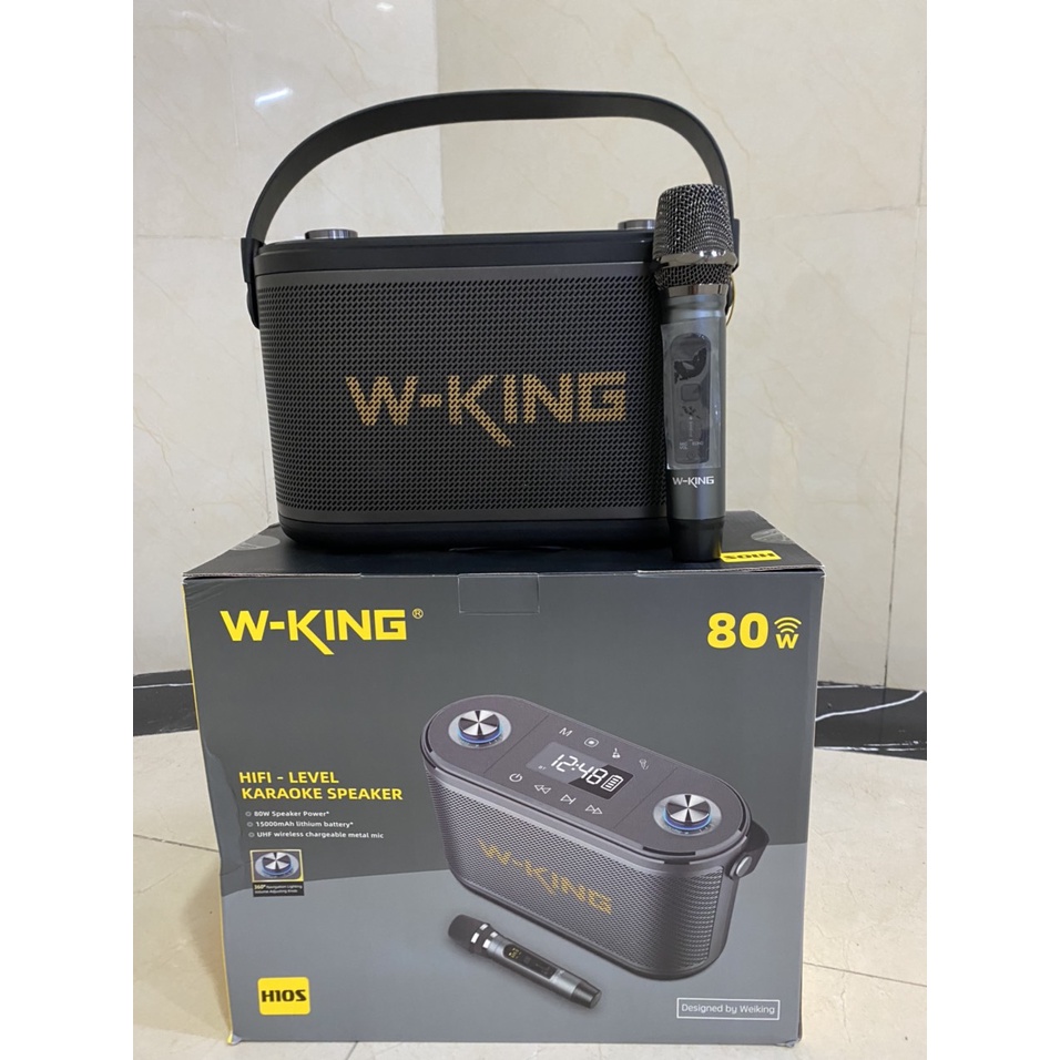 Loa Karaoke Xách Tay W-King T10/H10 – Công Suất 120W tặng kèm 2 míc-H10s công suất 80W