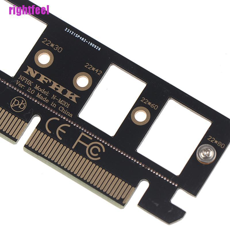 Rightfeel PCIe NVMe m.2 ngff ssd to pci-e pci express 3.0 x4 x8 x16 adapter card convert