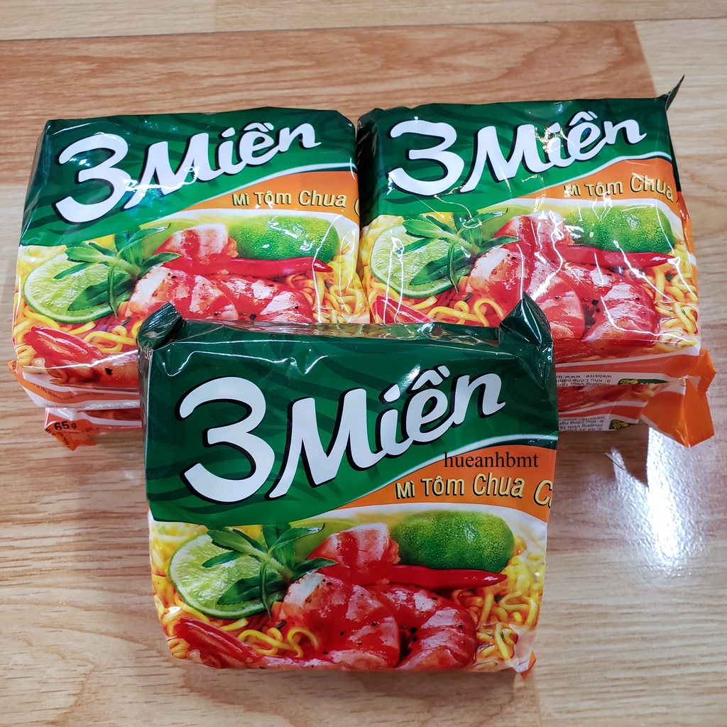 Mì 3 Miền Tôm Chua Cay gói 65g