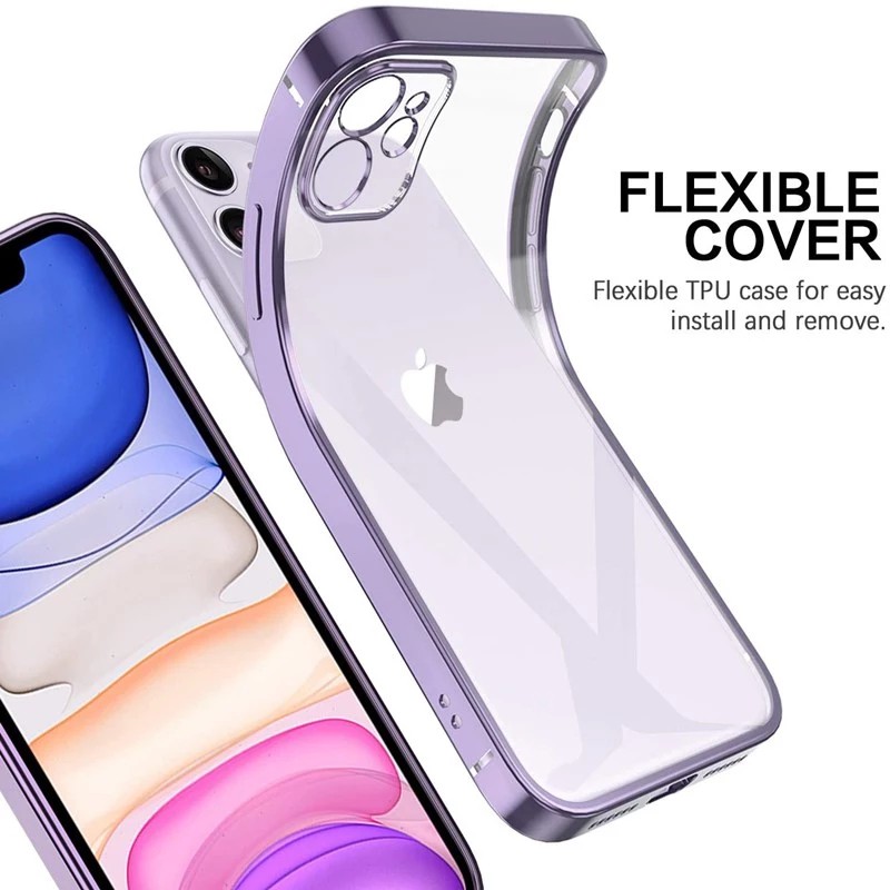 Ốp điện thoại viền mạ có 5 màu lựa chọn/bảo vệ cho iPhone 7 8 6 6s Plus X Xs Max Xr SE2 SE 2020