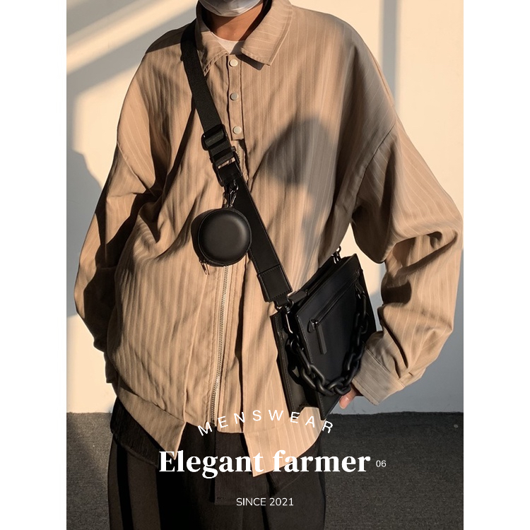 [MENSWEAR ELEGANT FARMER] Túi đeo chéo + card wallet TRÒN phong cách Hàn Quốc dành cho Nam &amp; Nữ 2023