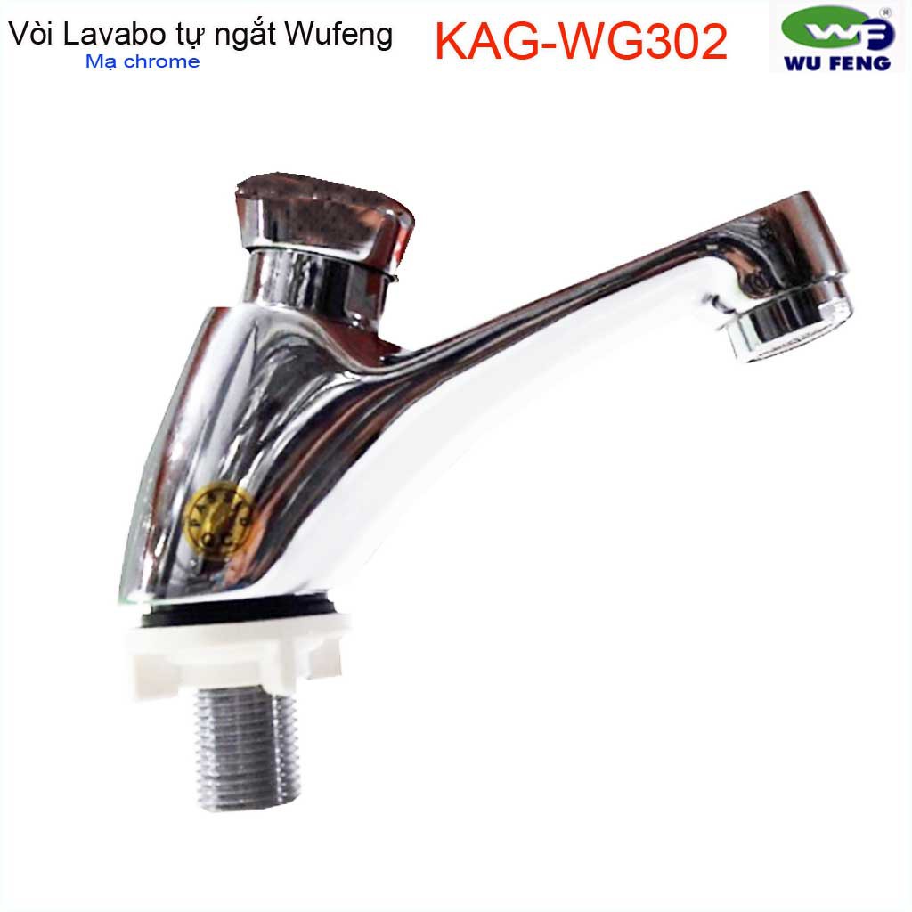 Vòi lavabo nhấn tự ngắt nước Wufeng KAG-WG302, vòi bán tự động ngắt nước tiết kiệm nước sử dụng tốt hiệu suất tốt