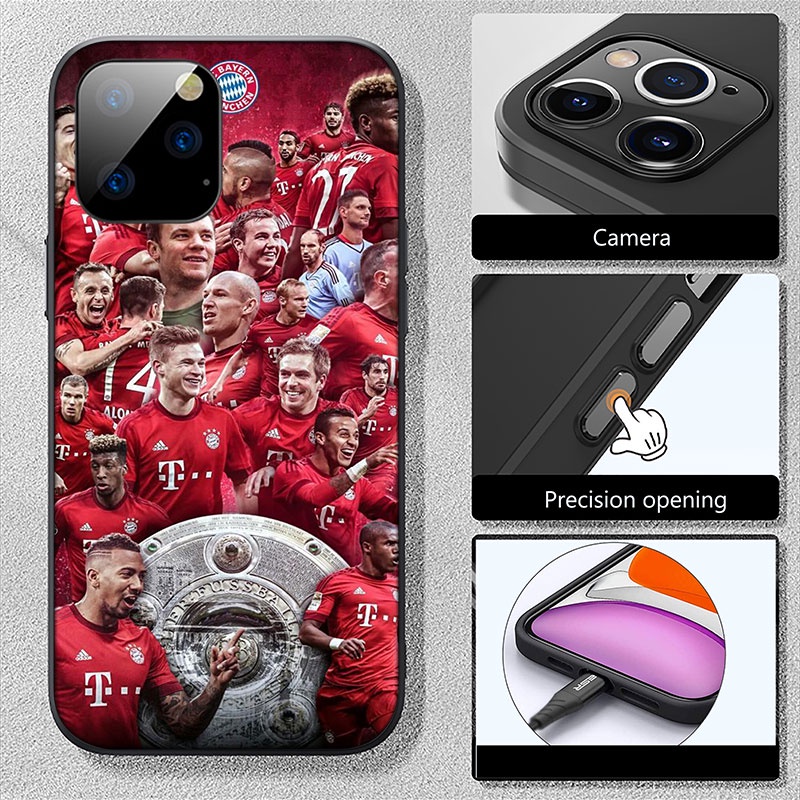 Ốp Điện Thoại Silicon Mềm Hình Bóng Đá Bayern Munich Wzi14 Cho Iphone 5 5s 6 6s 7 8 11 Pro Max Plus Se Xr