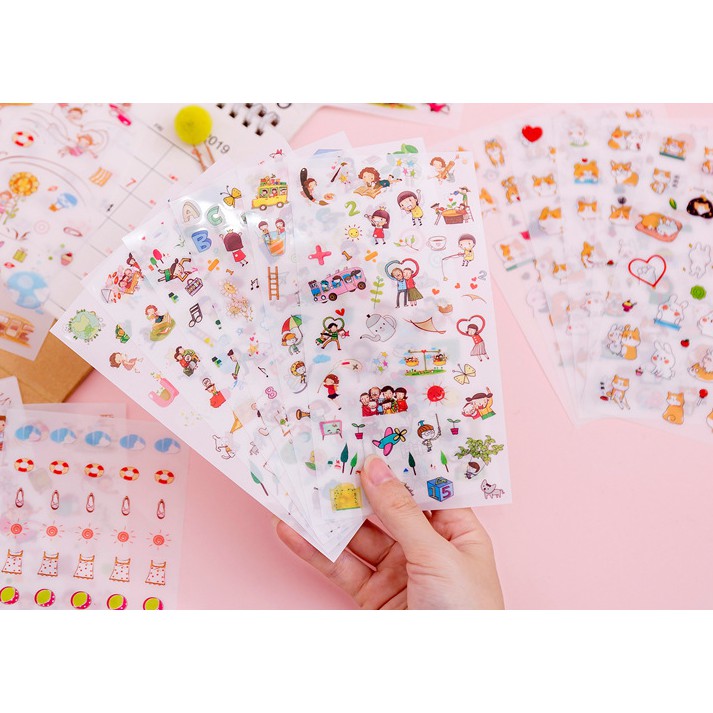 Bộ 6 sticker dán mùa hè và thế giới trò chơi nguồn hàng buôn sỉ