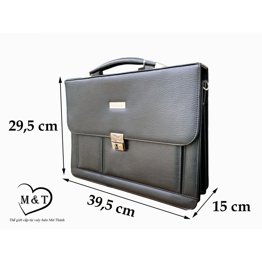 Cặp da công sở tay rút hộp lệch VINADA