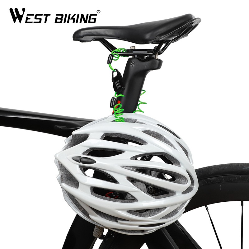 Dây khoá mật khẩu WEST BIKING 3 số dài 1500mm chống trộm mũ bảo hiểm xe đạp/xe máy