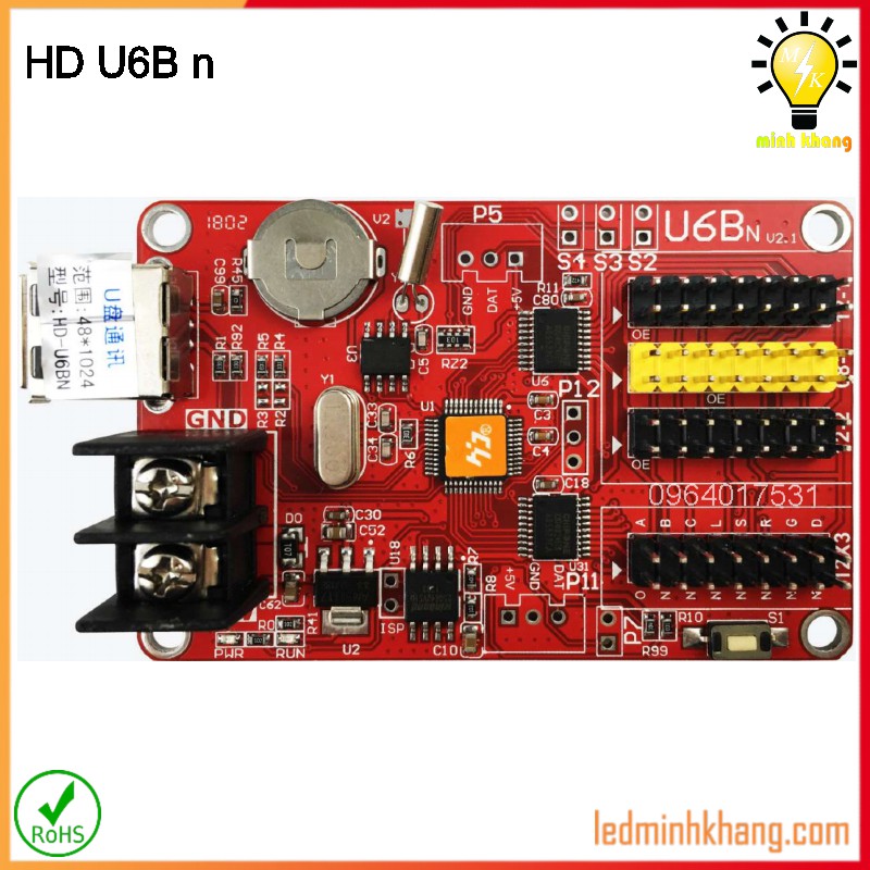 Card HD U6B (điều khiển led 1 màu-3 màu)
