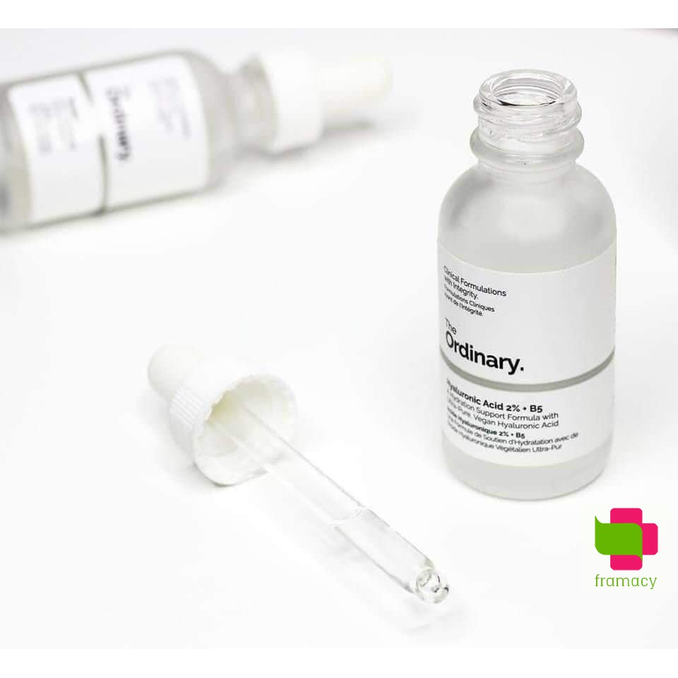 Tinh chất The Ordinary Hyaluronic Acid 2% + B5, Canada (30ml) cấp ẩm, phục hồi da da hư tổn