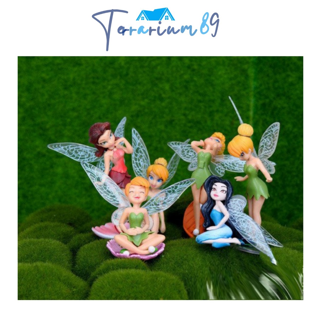 quà tặng tượng trang trí nàng tiên tinker bell tiểu cảnh terrarium decor bàn học
