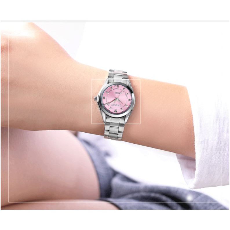 Đồng hồ nam nữ Chenxi  trẻ trung lịch lãm dây thép đúc đặc không gỉ-Mặt chống xước ( Mã: CX01)