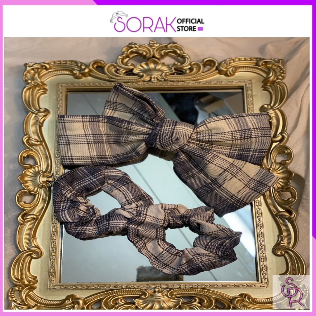 Cột tóc, chun buộc tóc scrunchies Vintage ,siêu dễ thương Hàn Quốc Bản Đặc Biệt SC2