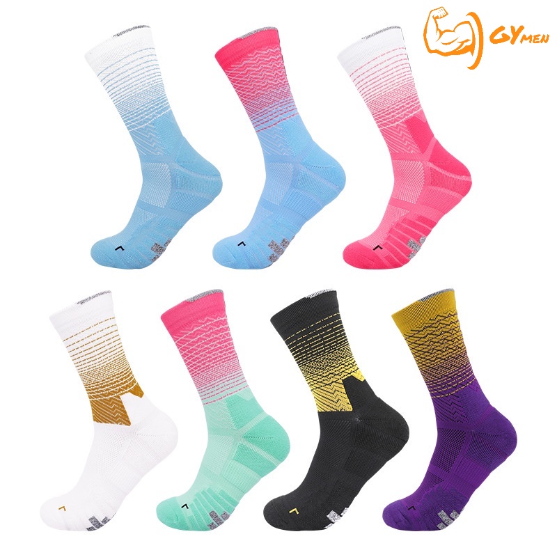 Vớ Bóng Rổ Chuyên Thể Thao Nam Cao Cấp Thấm Hút Mồ Hôi Tốt Co Giãn Nhiều Màu Chuẩn Form Chạy Bộ Thể Dục Bóng Đá Cầu Lông Gym
