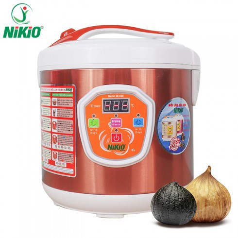 Máy làm tỏi đen tùy chỉnh Nhật Bản Nikio NK-686 - 6L - Màu cafe sữa