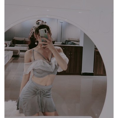 ÁO TẮM BIKINI ĐỒ BƠI ĐI BIỂN HÈ 2018 2 MẢNH BIKINI LỚP NGOÀI XOÈ CÓ ĐỆM | BigBuy360 - bigbuy360.vn