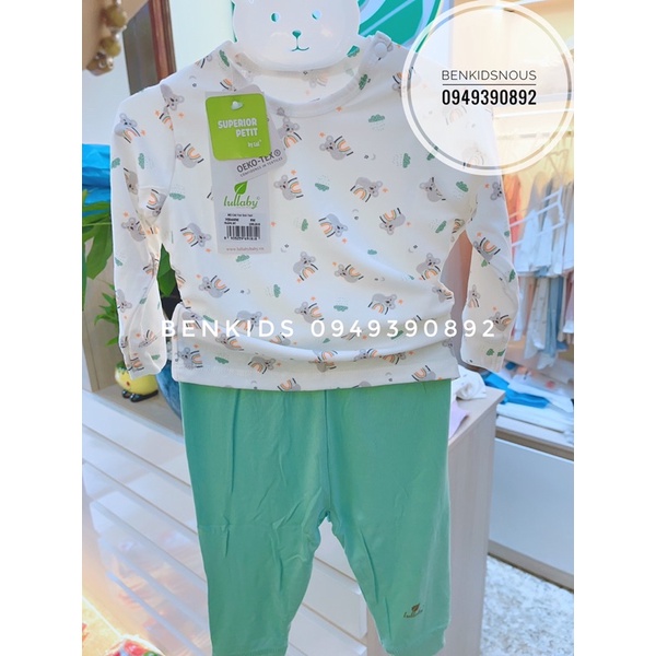 LULLABY - Bộ cài vai dài tay vải petit/bamboo cho bé trai/bé gái