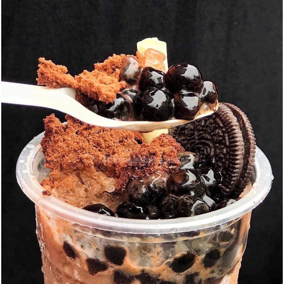 Milo dầm trân châu đường đen Pudding - 5 -7 ly