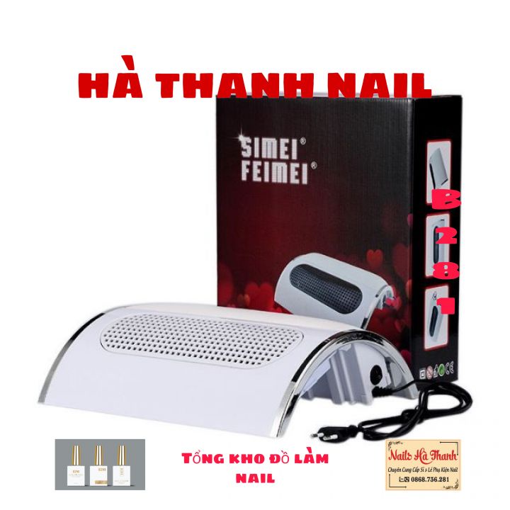 Máy Hút Bụi Móng, Máy Hút Bụi Làm Nail 3 Quạt , Tặng Kèm Túi Đựng Bụi