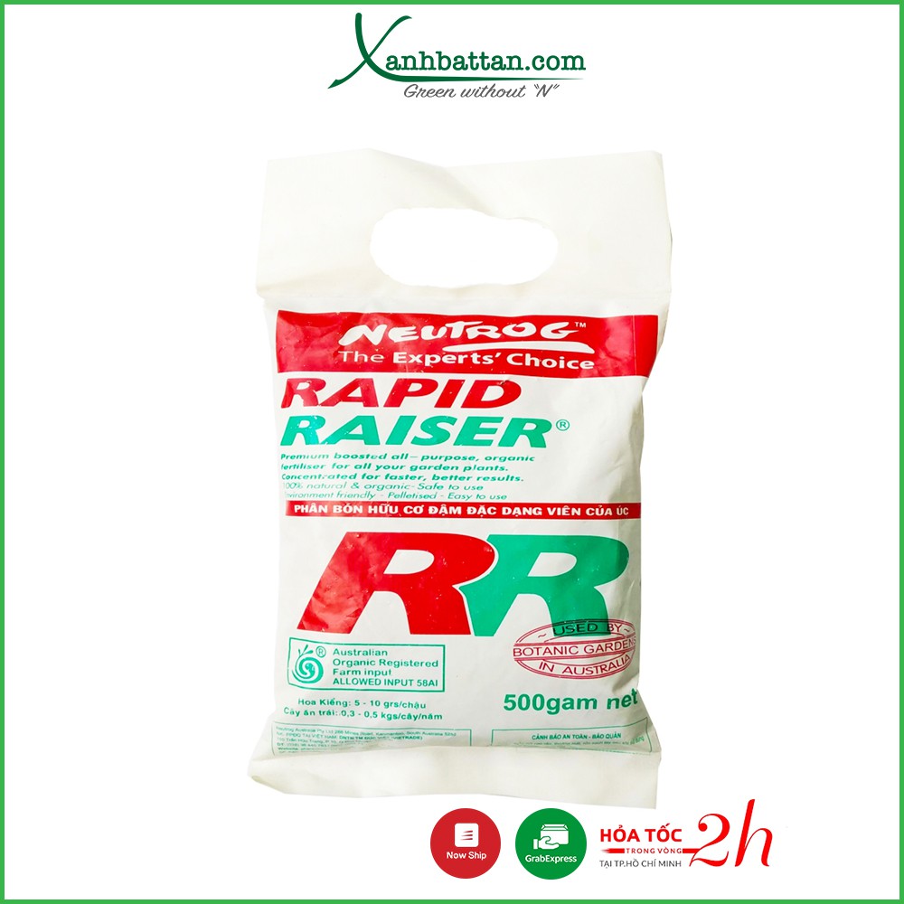 Phân Hữu Cơ Rapid Raiser Nhập Khẩu Úc Túi 500 Gram