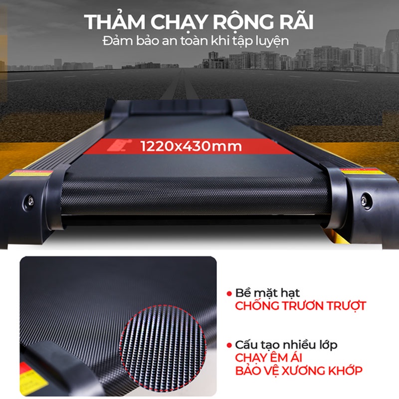 Máy Chạy Bộ Cao Cấp ZASAMI KZ-S180 Thiết bị hỗ trợ giảm cân - chăm sóc sức khỏe Bảo hành chính hãng lỗi 1 đổi 1