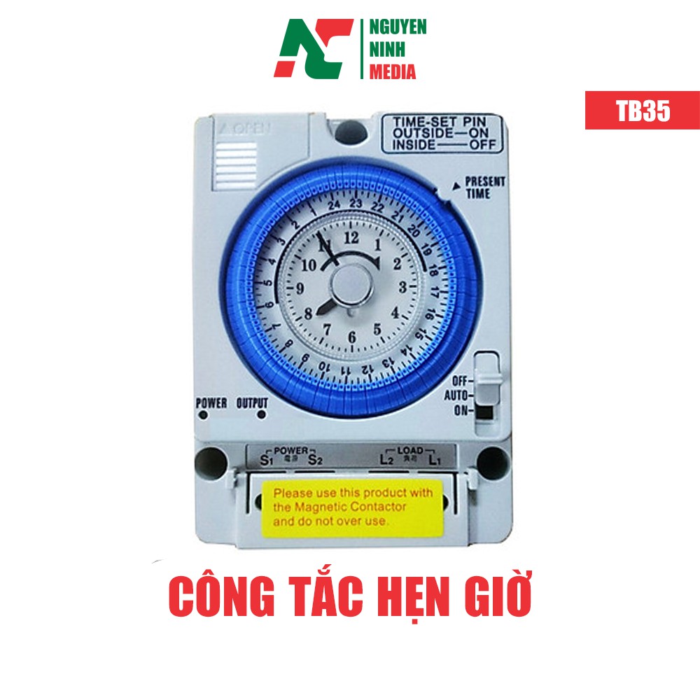 Công tắc hẹn giờ cơ Camsco TB35-N công suất lớn 15A Timer 24H