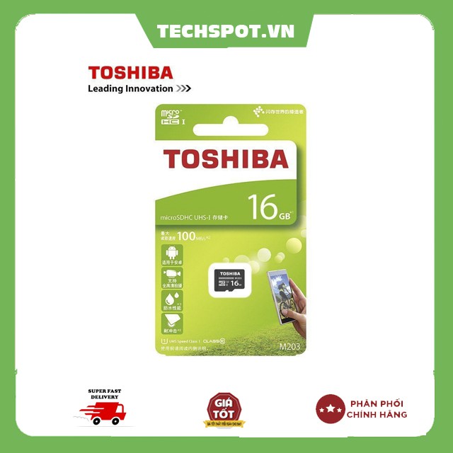 [Mã ELFLASH5 giảm 20K đơn 50K] Thẻ nhớ Toshiba Chính Hãng 16GB,100MB/s