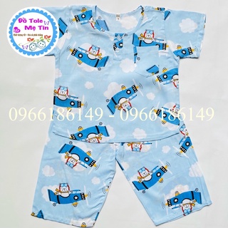 Size 4-Bộ tôn tay ngắn quần dài cho bé trai