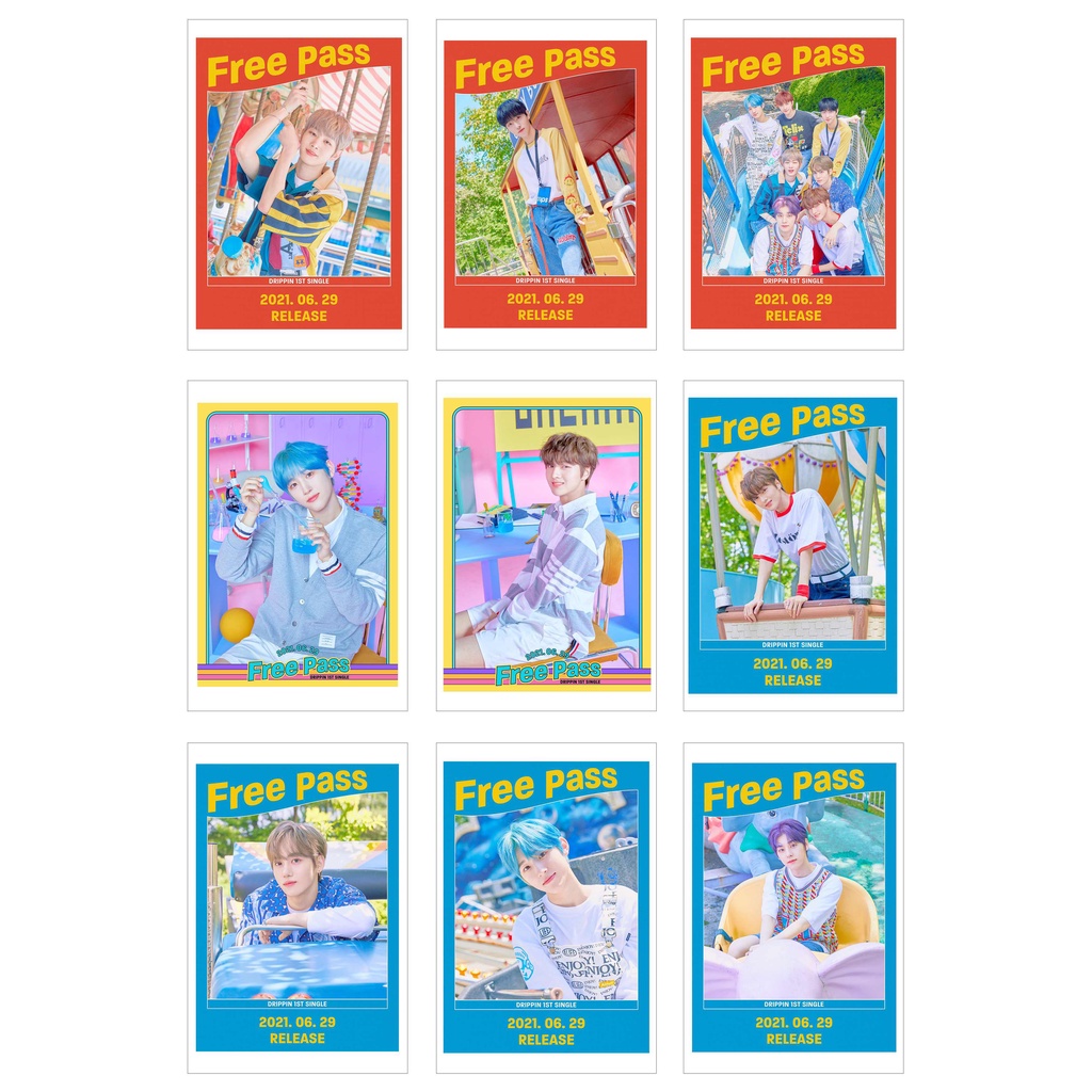 [Ép Lụa] Lomo Card 27 Ảnh DRIPPIN - FREE PASS