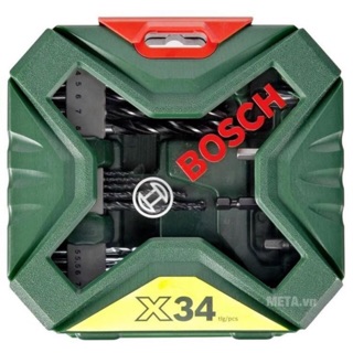Bộ mũi khoan và vặn vít X-Line Bosch 34 món