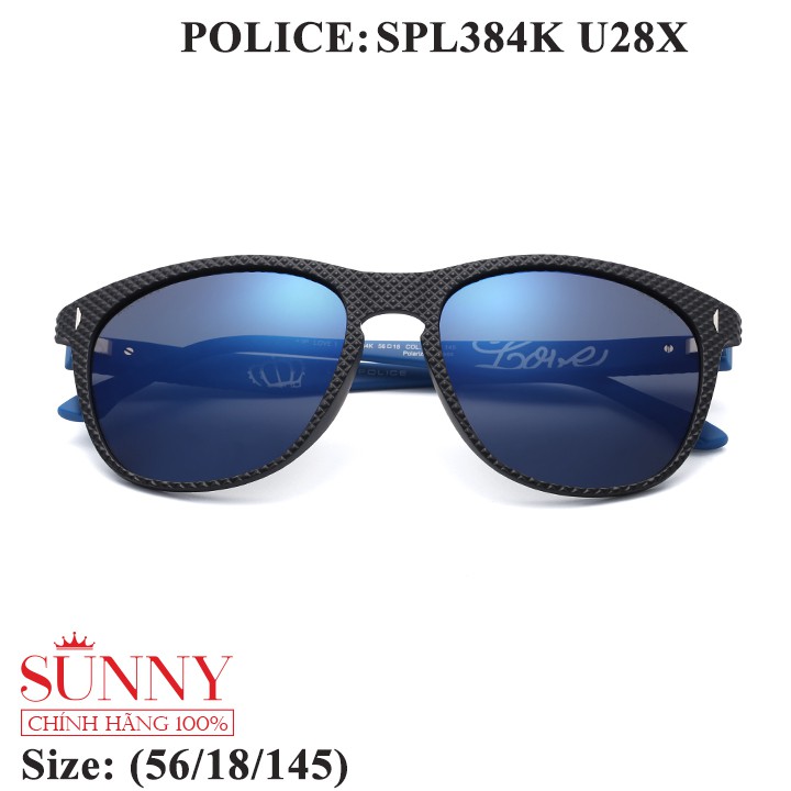 Kính mát chính hãng Police SPL384K màu sắc thời trang, thiết kế dễ đeo bảo vệ mắt