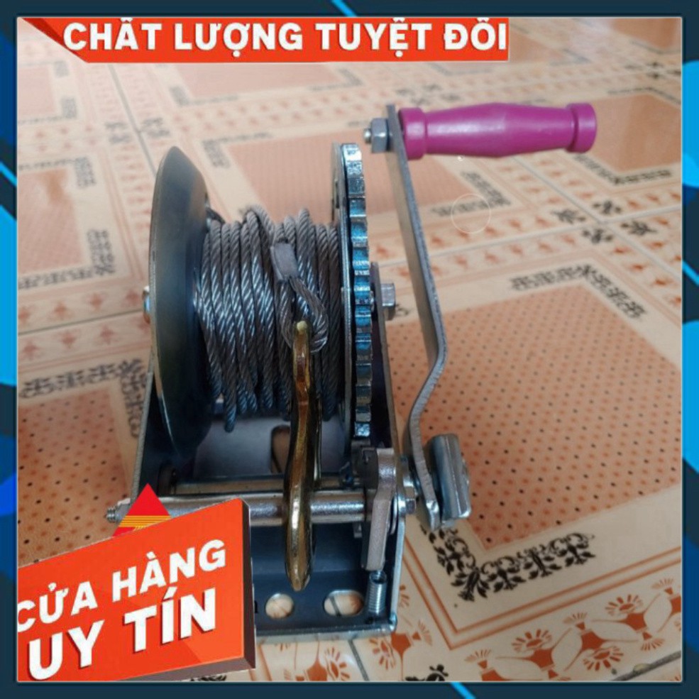 Tời Quay Tay 1200 LBS Tải Trọng 500 Kg Có Cáp Móc 10 Mét Liên Sơn Kho Quận 12