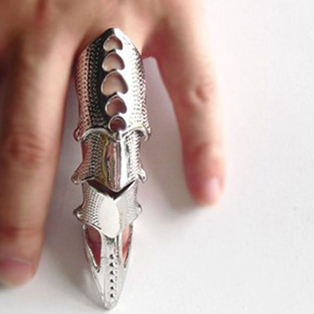 Nhẫn Hình Móng Vuốt Kim Loại Phong Cách Punk Nhiều Màu