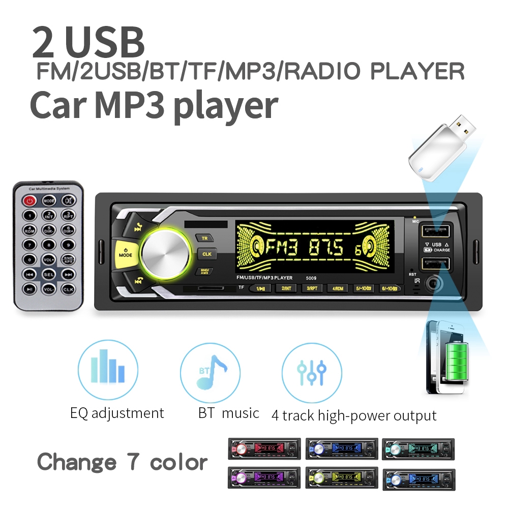 Đầu nghe nhạc MP3/ Bluetooth/ Đài FM cổng USB màn hình 4.1 inch dành cho xe hơi