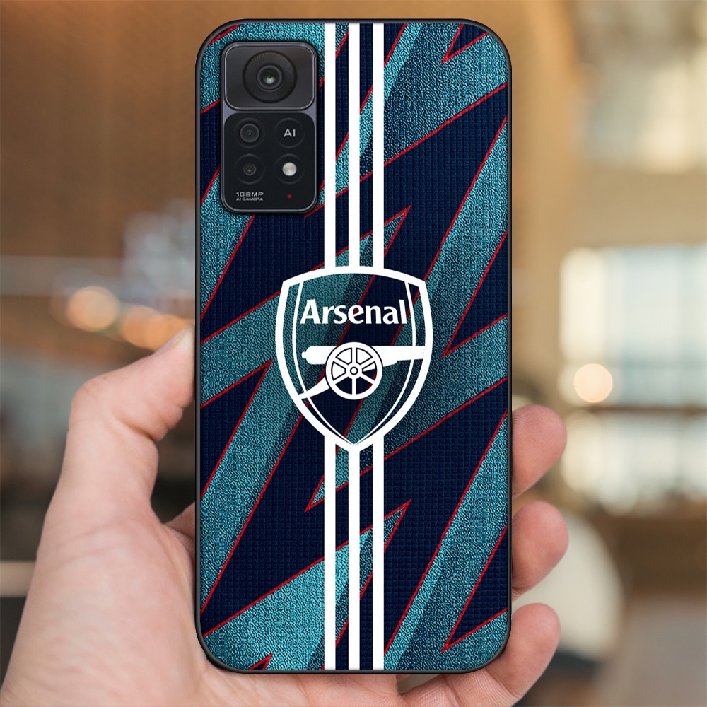 Ốp lưng Xiaomi Redmi Note 11 Pro 5G viền đen in hình Arsenal FC