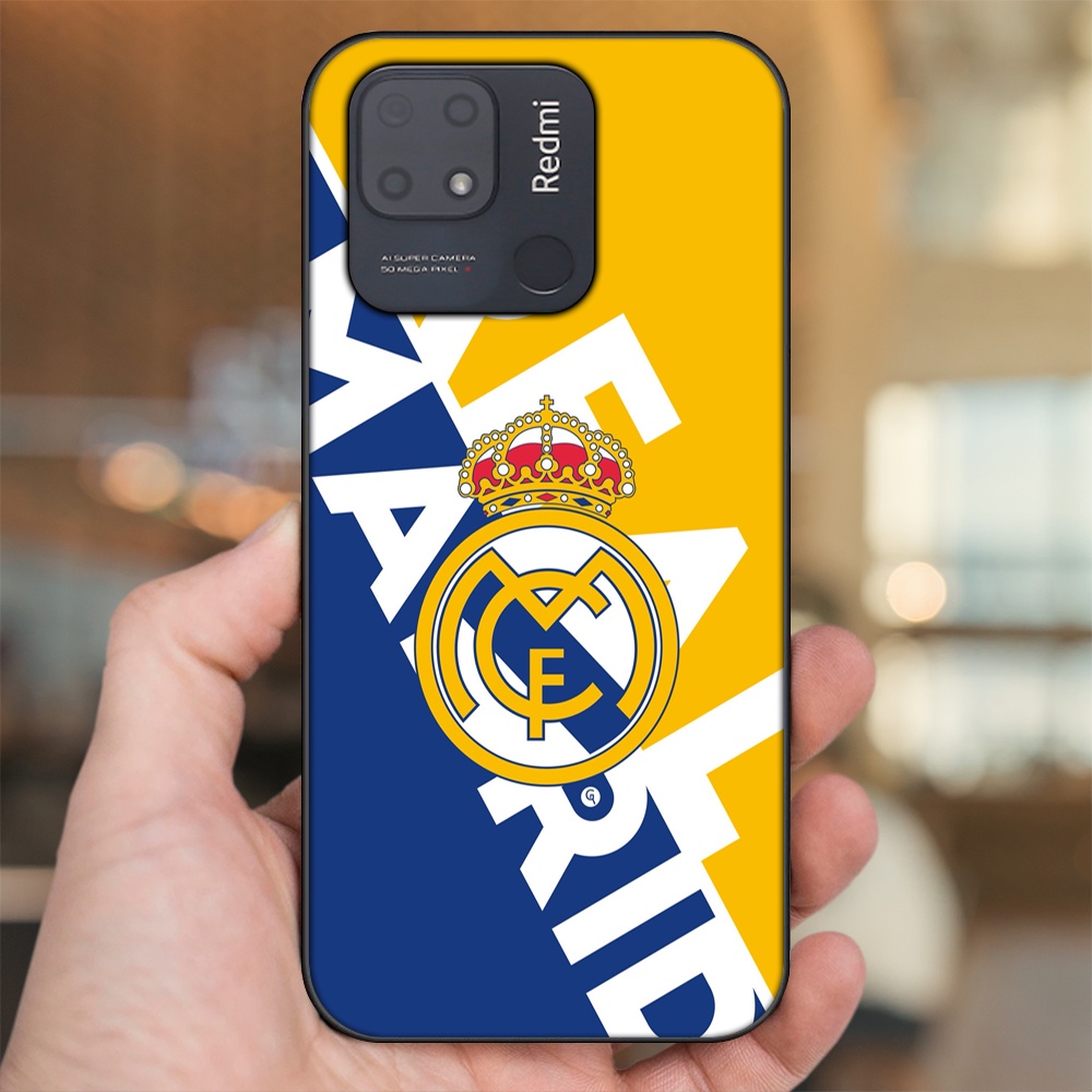 Ốp lưng Xiaomi Redmi 10C viền đen in hình Real Madrid