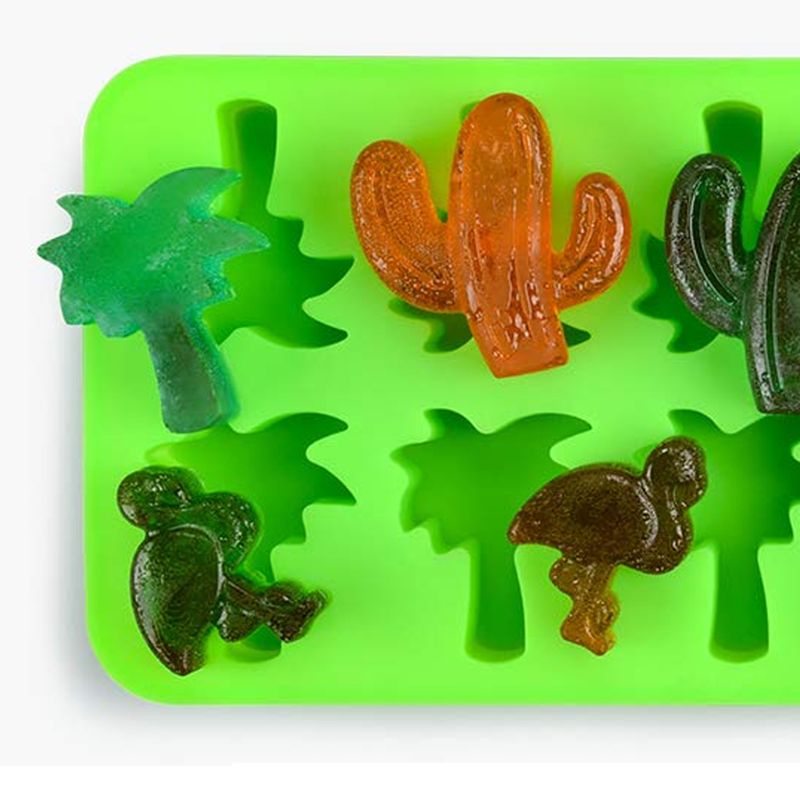 Khuôn Silicone 10 Ngăn Tạo Hình Lá Phong Trang Trí Bánh