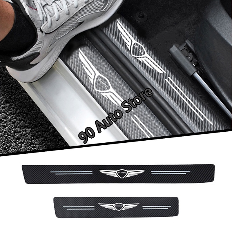 Set 4 Miếng Dán Bảo Vệ Cửa Xe Ô Tô Hyundai GENESIS G80 G70 G90 Elantra