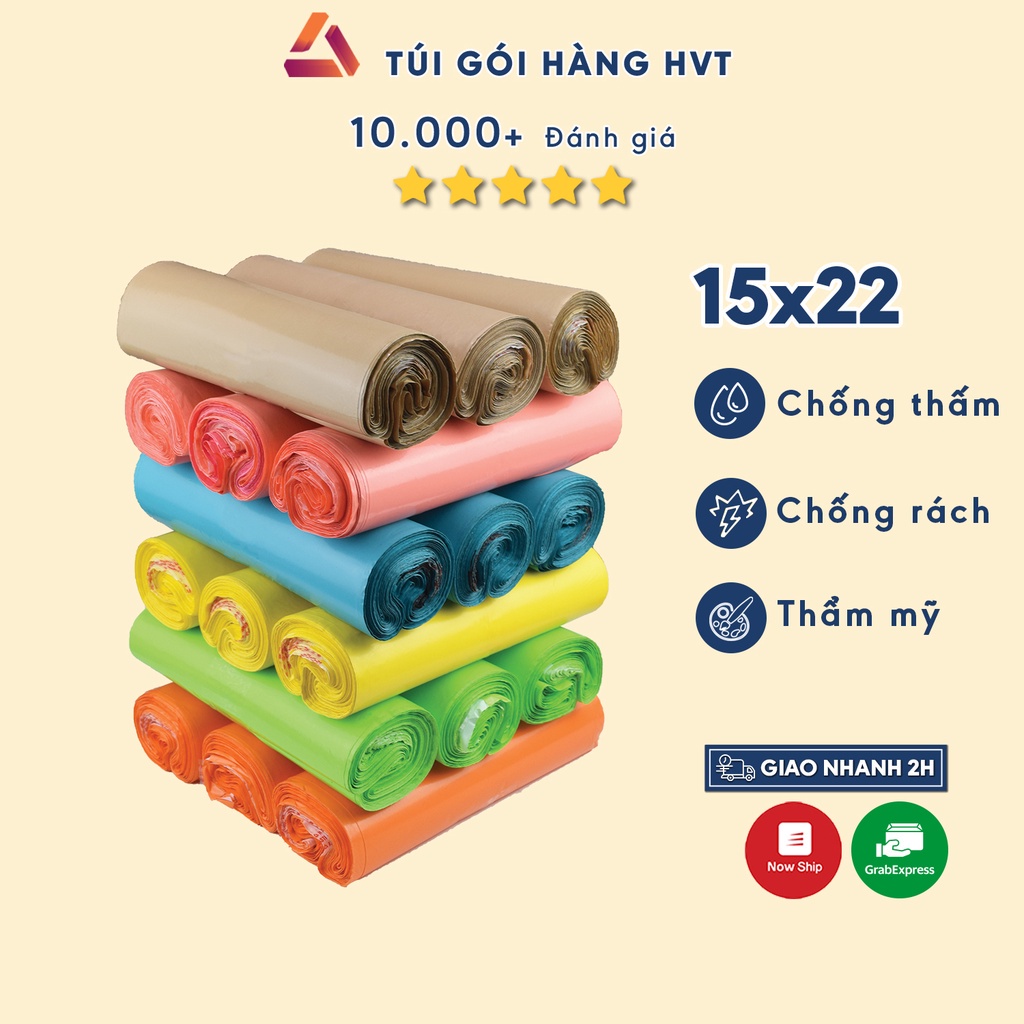 Túi đóng hàng niêm phong NHUAHVT size 15*22cm cuộn 100 cái